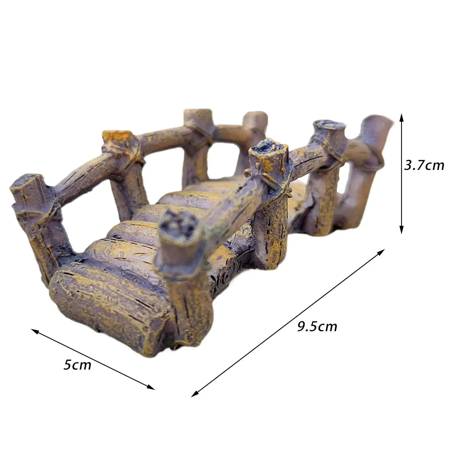 Resin Miniature Bridge with Rails Fairy Garden Accessory Aquarium Terrarium Decor