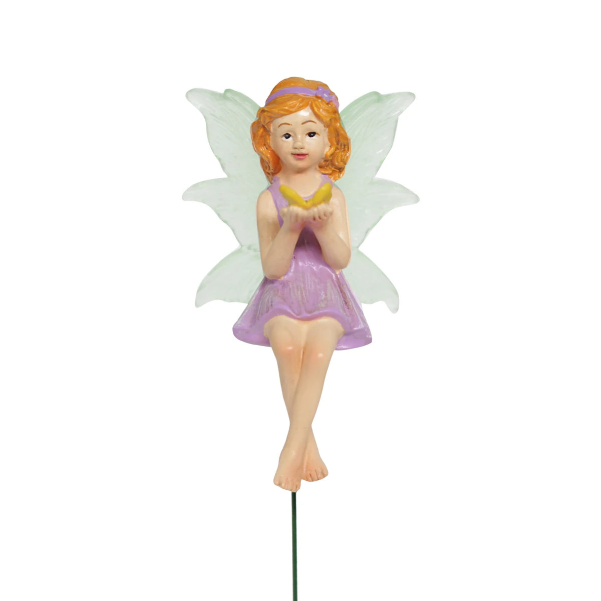 Fairy with Butterflies Garden Statue Resin Miniature Figurine Outdoor Decor Gift