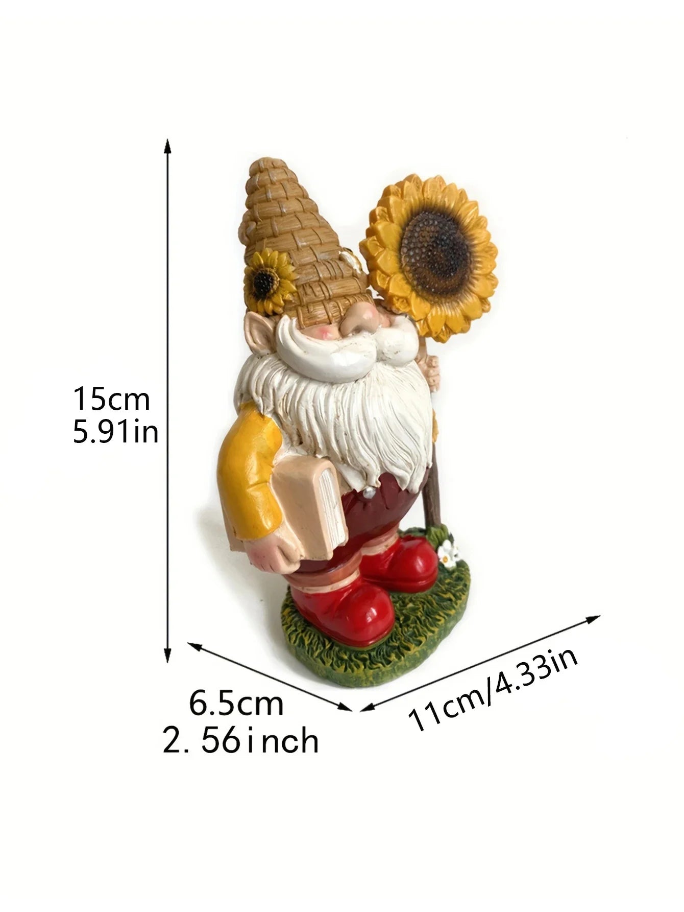 World Bee Day Gift Resin Gnome Statue Lucky Honey Bee Dwarf Garden Ornament
