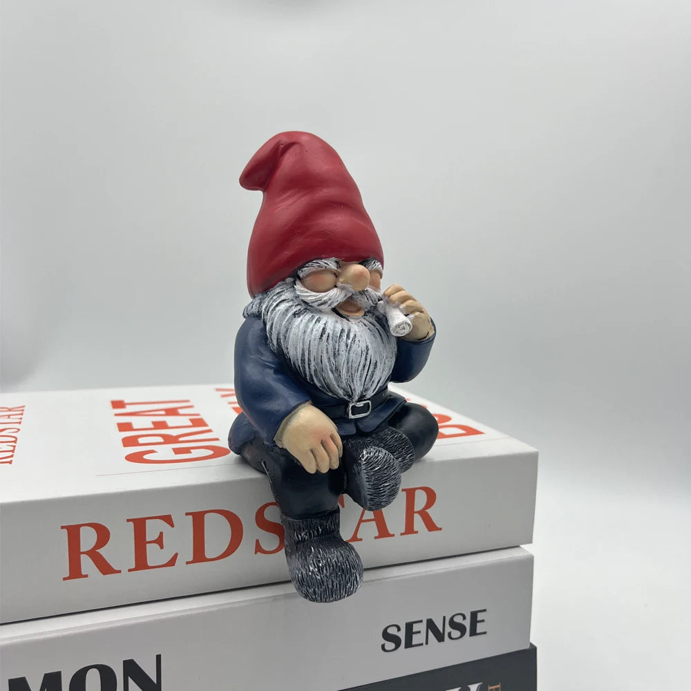 Smoke Break Gnome Shelf Sitter Collectible Stoner Novelty Gnome Figurine