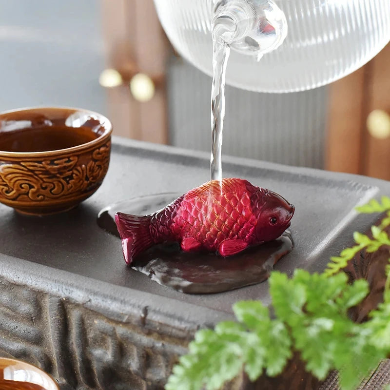 Creative Color Changing Lucky Twin Fish Tea Pet - Zen Tea Ceremony Ornament