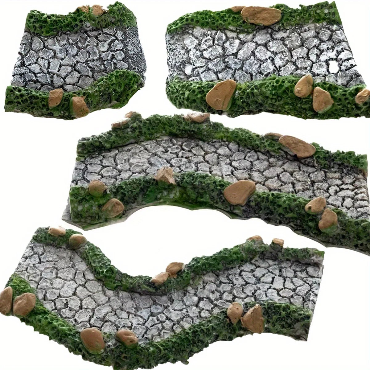 Miniature Stone Path Resin Fairy Garden Walkway for Terrarium Micro Landscape DIY