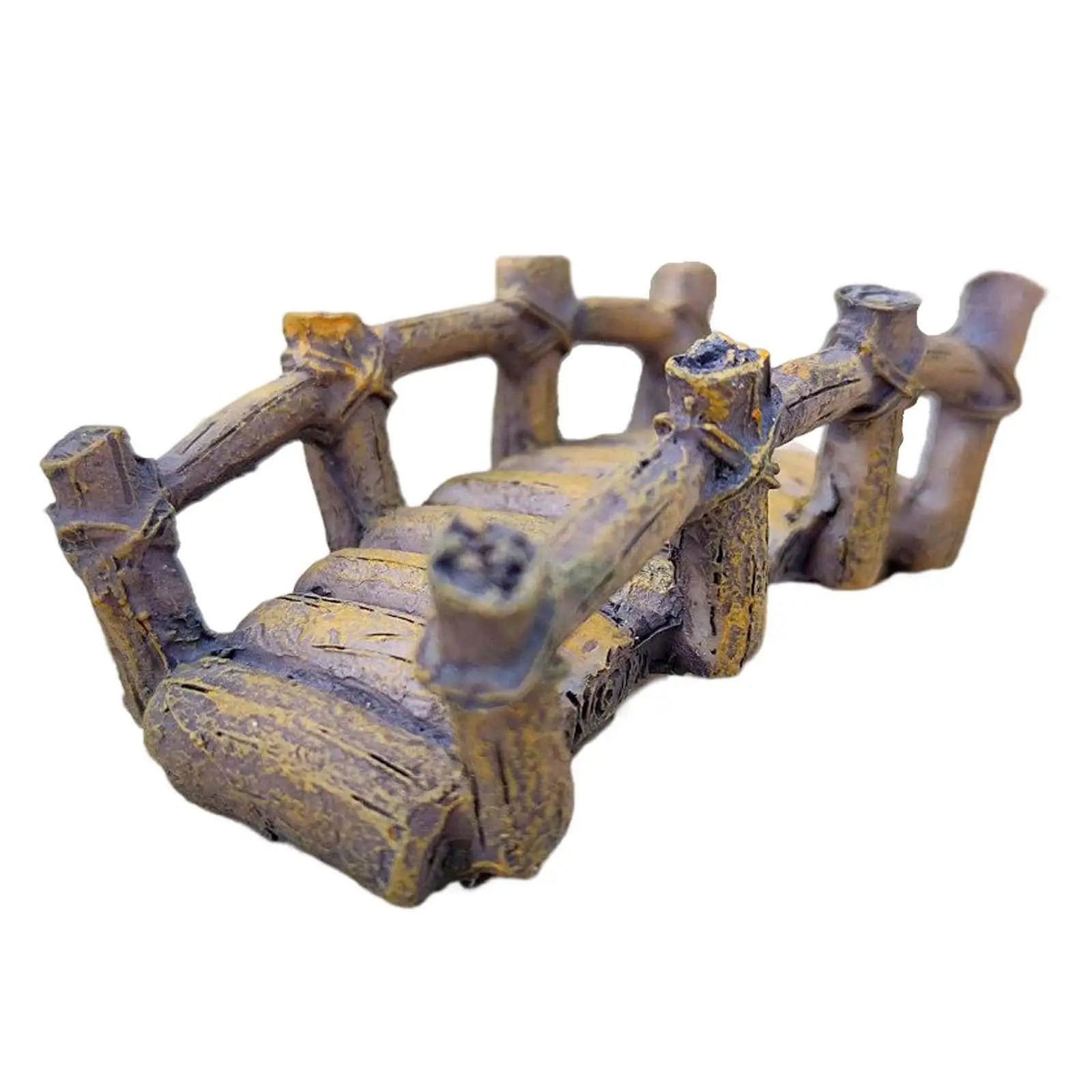 Resin Miniature Bridge with Rails Fairy Garden Accessory Aquarium Terrarium Decor