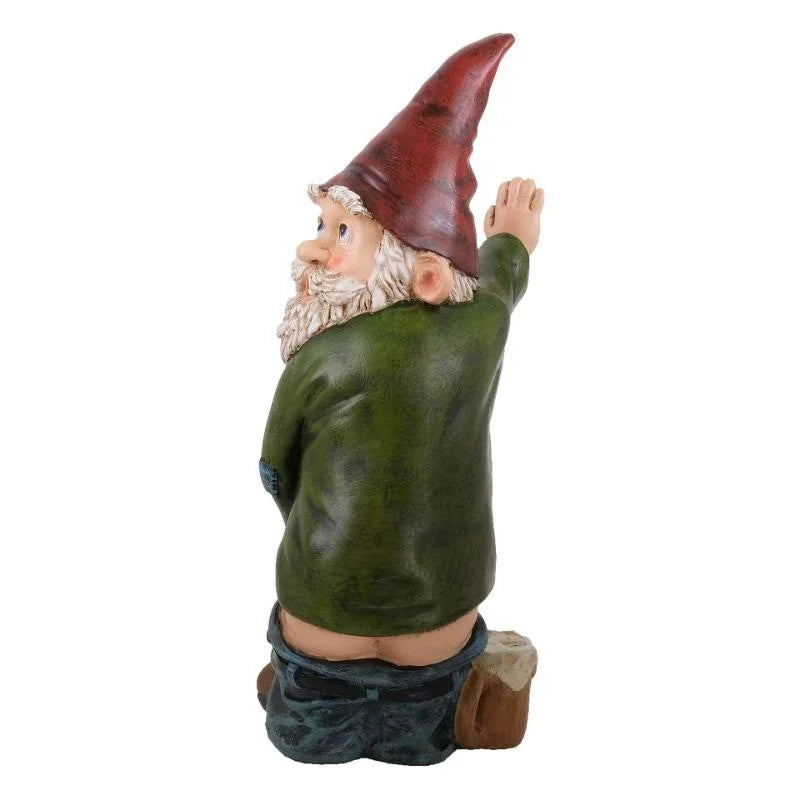 Funny Peeing Garden Gnome Statue Naughty Urinating Dwarf Figurine Yard Art Decor