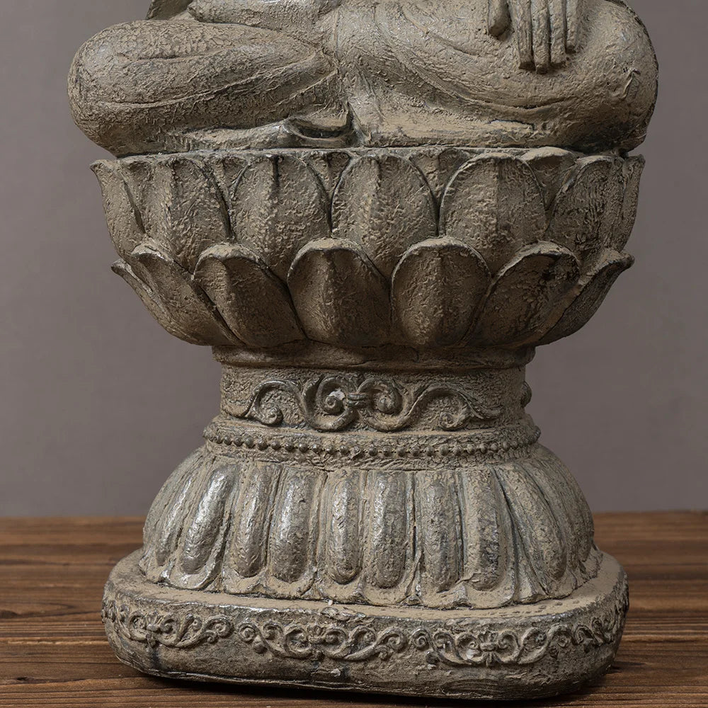 Chinese Zen Buddha Statue Resin Meditating Buddha Sculpture Feng Shui Home Decor