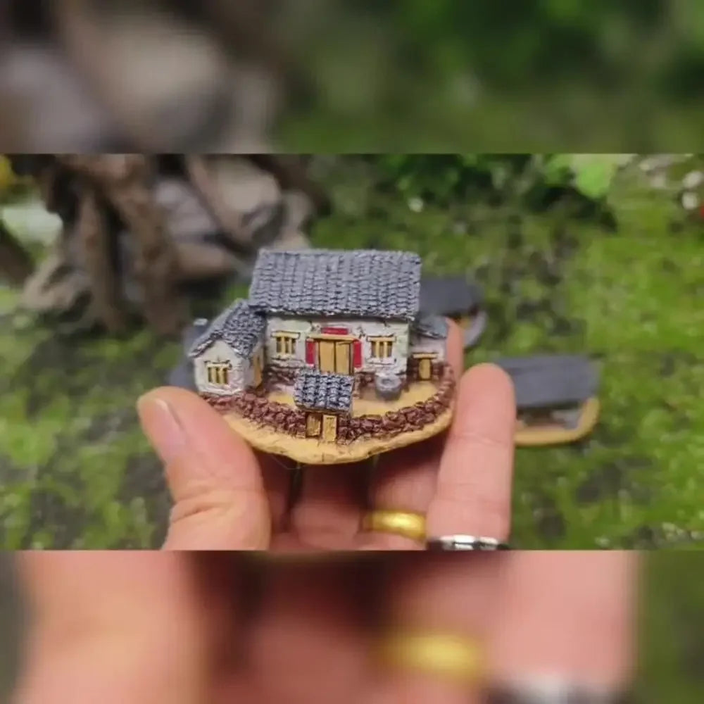 Miniature Chinese Archway Figurine Resin Oriental Gate for Fairy Garden Decor