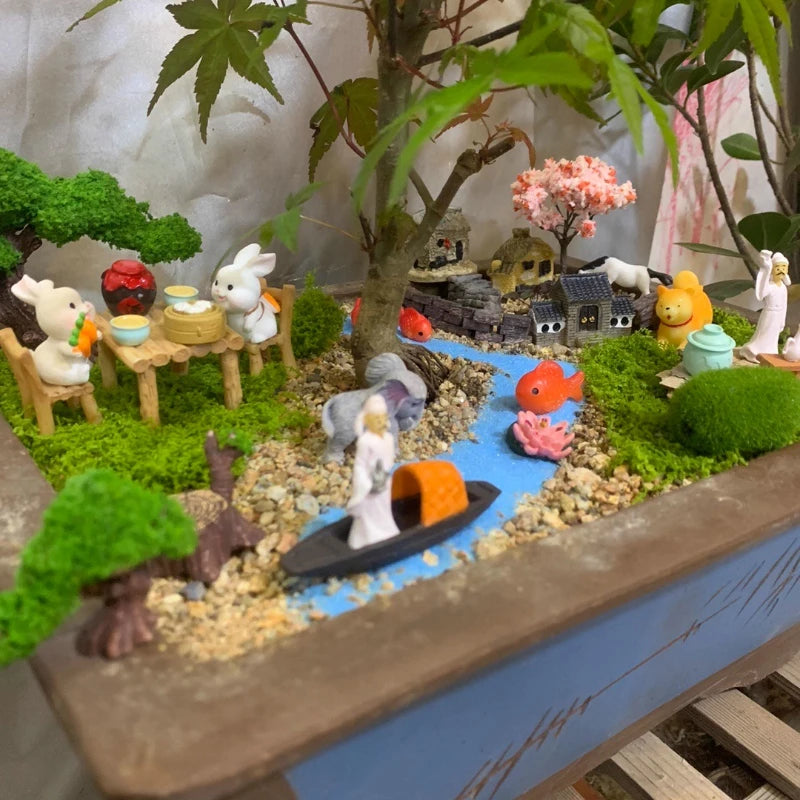 10pcs Miniature Stone Stairs Steps for Fairy Garden Terrarium Micro Landscape DIY