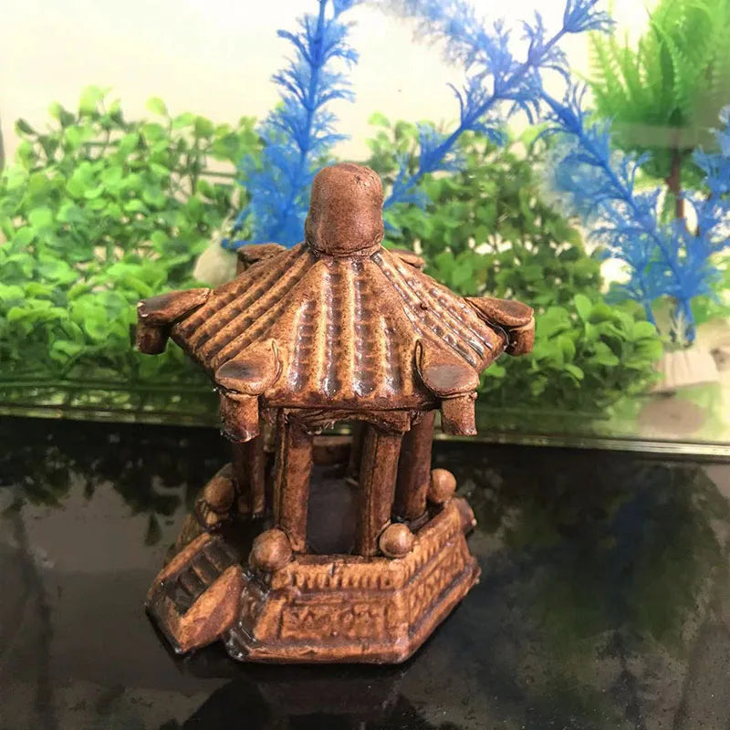 Ceramic Hexagon Aquarium Shelter Fish Shrimp Hiding Cave Pottery Scorpion Habitat