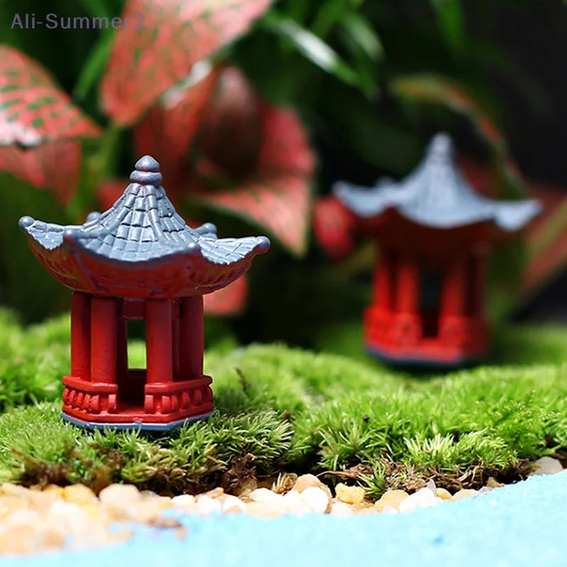 2pcs Japanese Torii Gate Miniature Shinto Shrine Figurine Zen Garden Decor Gift