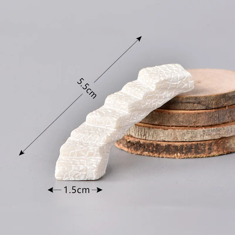 4pcs Miniature Curved Path Stairs for Fairy Garden Terrarium Micro Landscape DIY