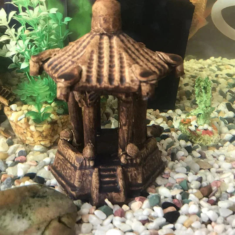 Ceramic Hexagon Aquarium Shelter Fish Shrimp Hiding Cave Pottery Scorpion Habitat