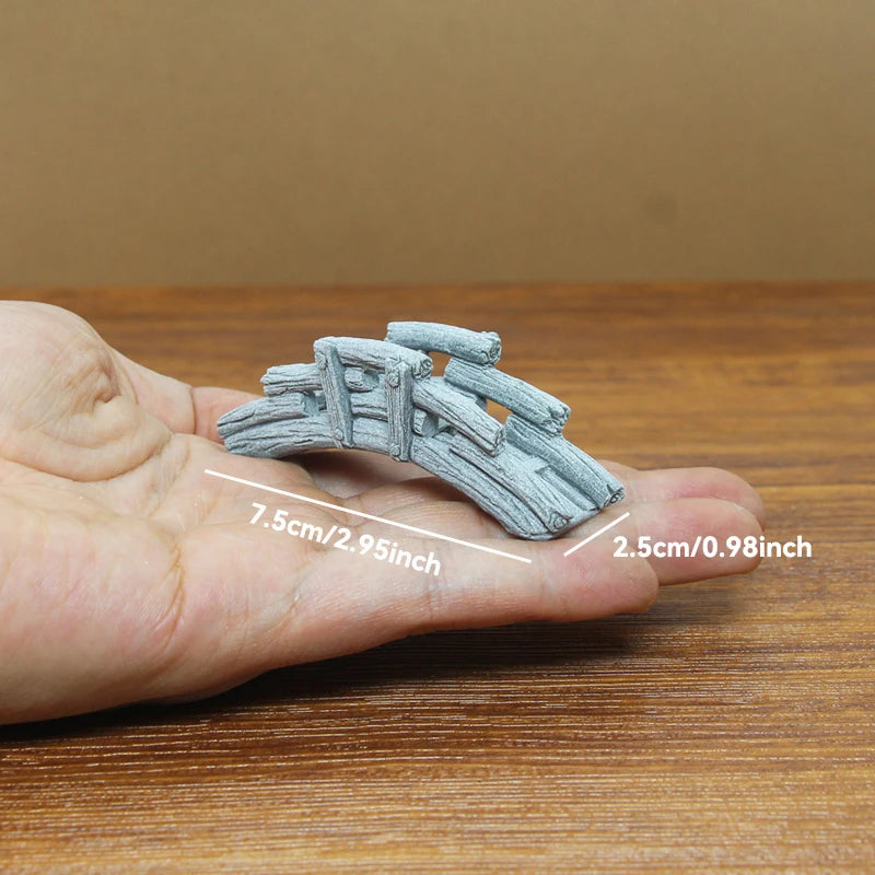 Zen Fisherman & Elder Playing Chess Statue Sandstone Bonsai Fish Tank Ornament