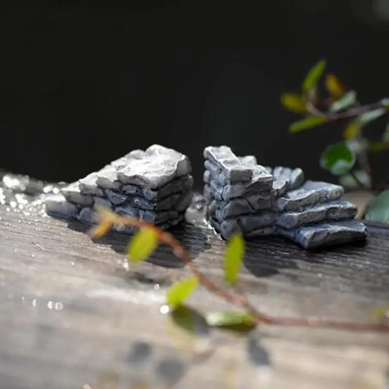 10pcs Miniature Stone Stairs Steps for Fairy Garden Terrarium Micro Landscape DIY