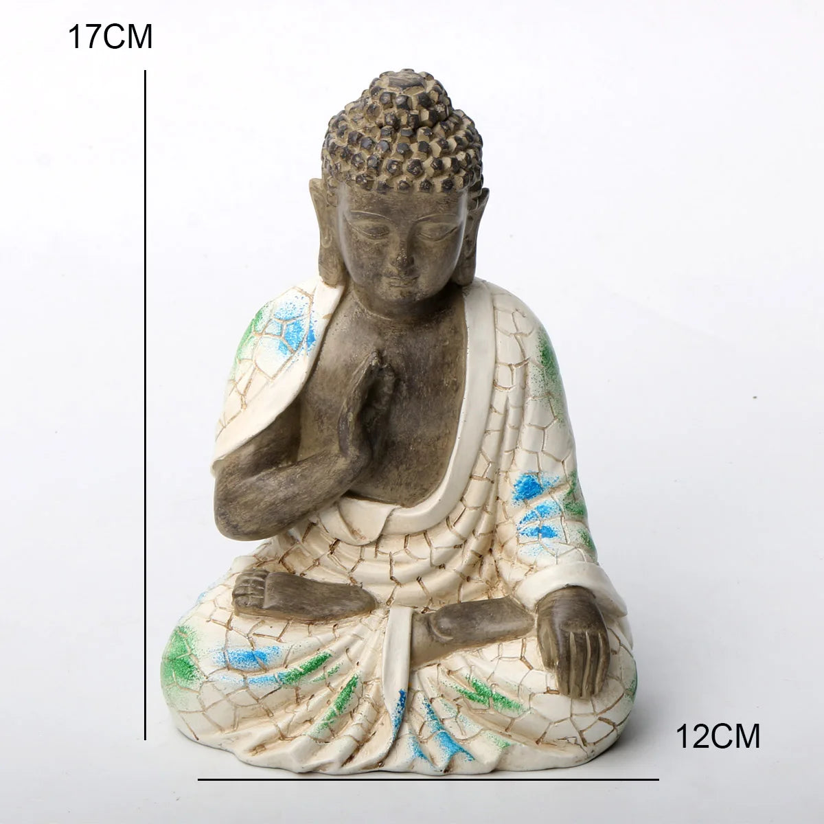 Stone Buddha Statue & Pagoda Tower Zen Garden Decor Mini Tathagata Figurine