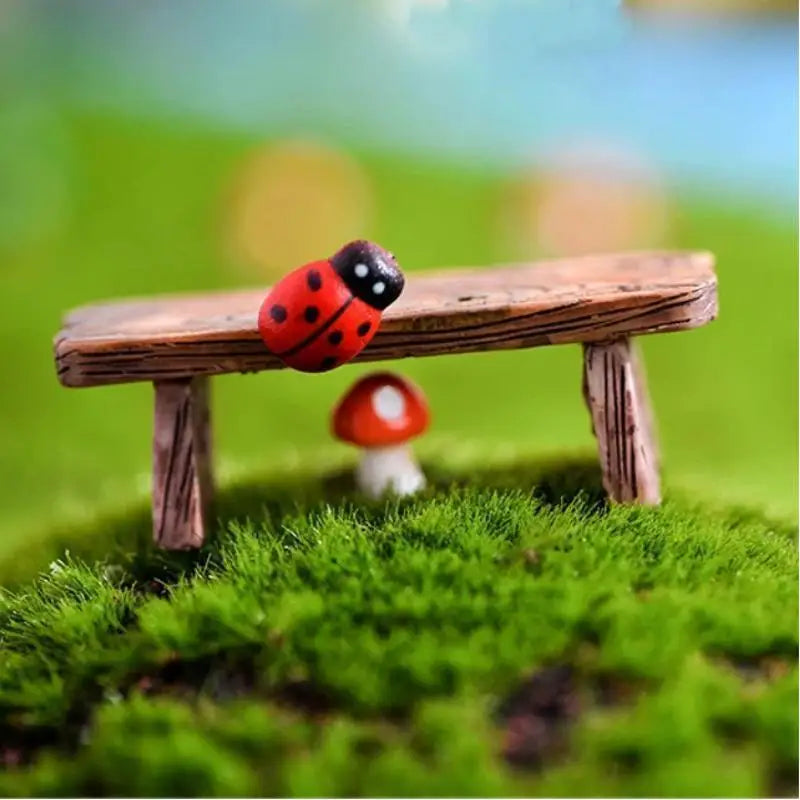 2pcs Miniature Couple Love Chair Resin Furniture for Fairy Garden Moss Terrarium