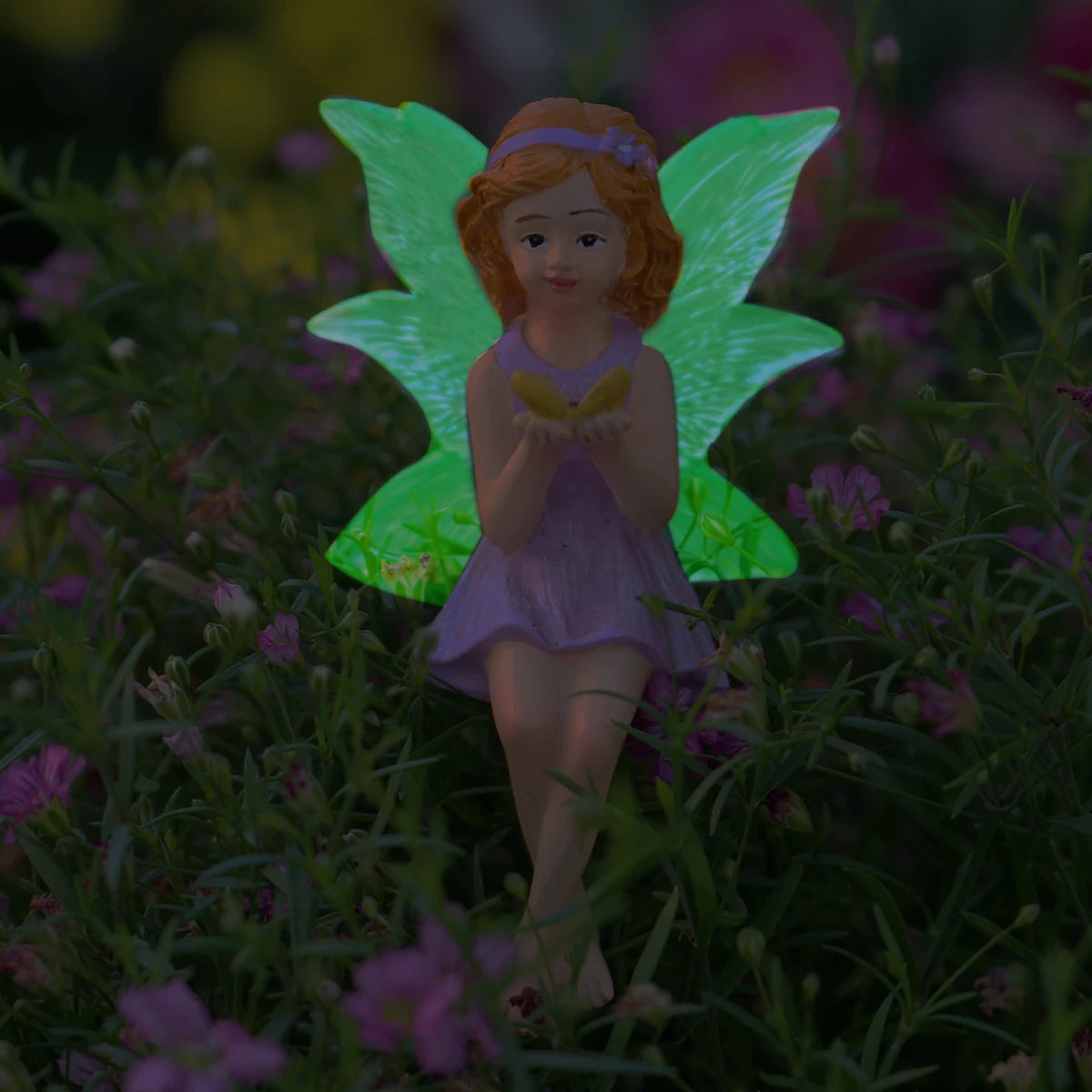 Fairy with Butterflies Garden Statue Resin Miniature Figurine Outdoor Decor Gift