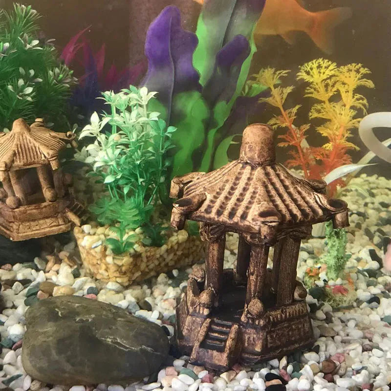 Ceramic Hexagon Aquarium Shelter Fish Shrimp Hiding Cave Pottery Scorpion Habitat