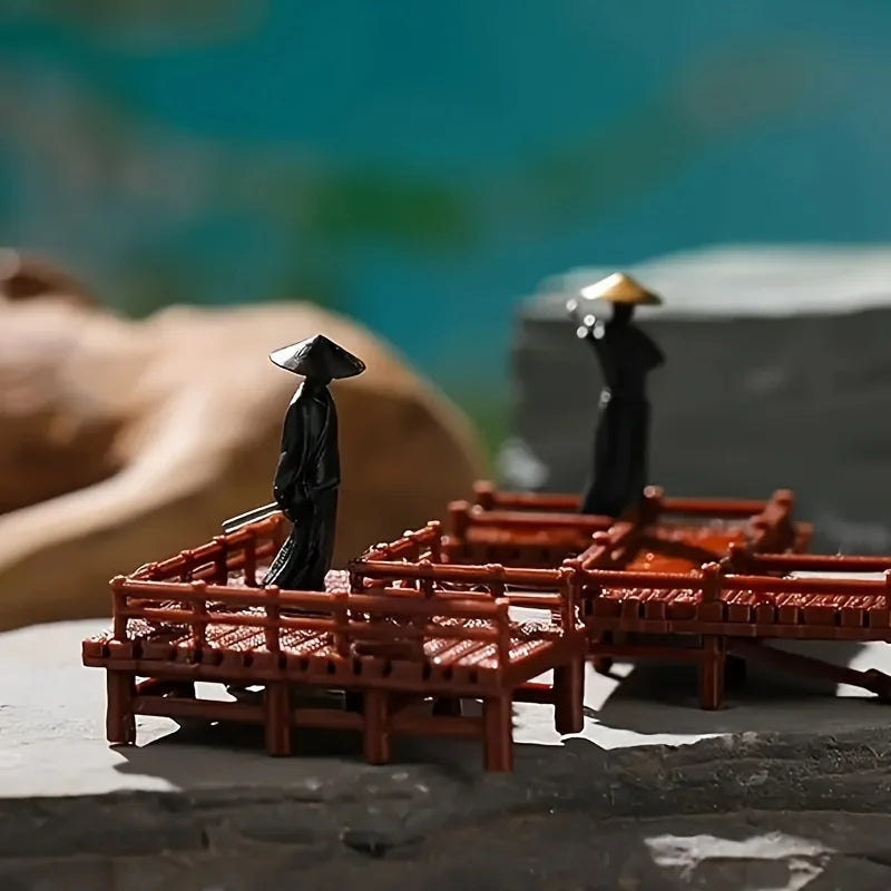 3pcs 50mm Resin Miniature Figures Ancient Japanese Ninja Chinese Samurai Model Kit