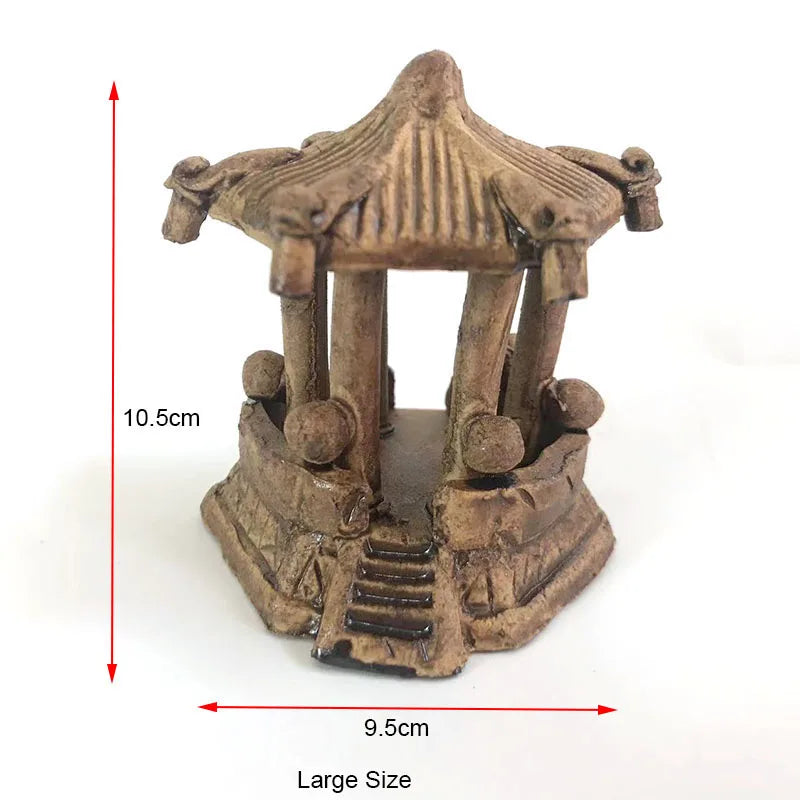 Ceramic Hexagon Aquarium Shelter Fish Shrimp Hiding Cave Pottery Scorpion Habitat