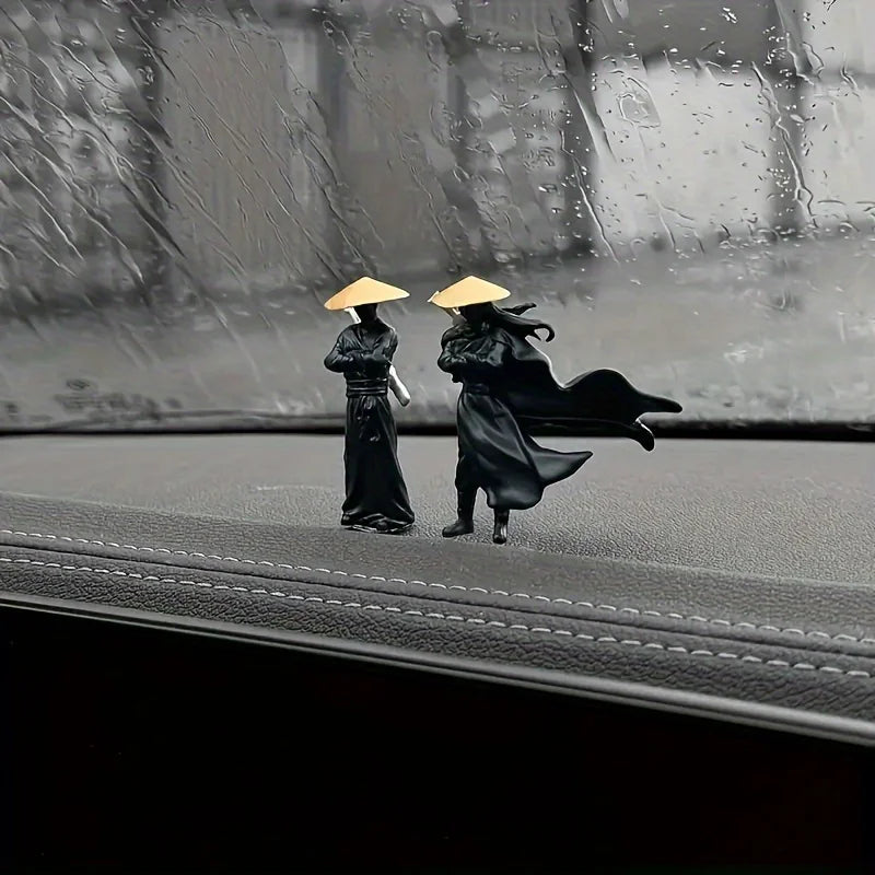 3pcs 50mm Resin Miniature Figures Ancient Japanese Ninja Chinese Samurai Model Kit