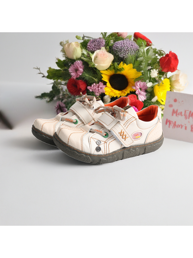 TMA EYES Hand Stitched Flats Plus Size  Leather & Washed PU Comfort Shoe