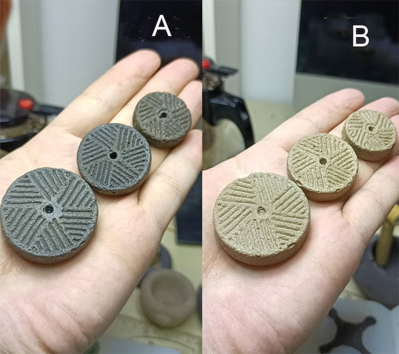 3pcs Natural Stone Zen Millstone Figurine Japanese Fairy Garden Bonsai Decor