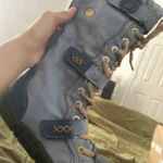 TMA EYES Women's Flat Boot - Winter Strape-Accent Washed PU Leather, Plus Size