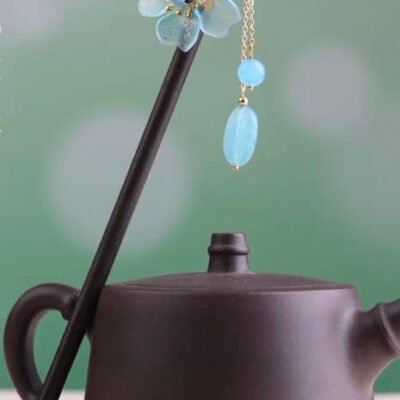 BlueFlower2BlueBeadTasselHairpin.jpg