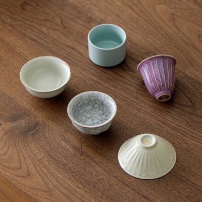 Five Famous Kilns Palace Museum Tea Set - Ceramic Tea Cup Gift Set