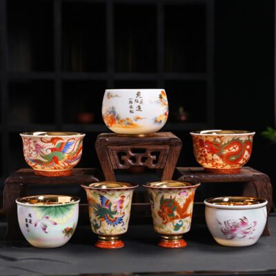 Gilded Sheep Fat Jade Master Tea Cup — Personal Kung Fu Tea Tasting Cup