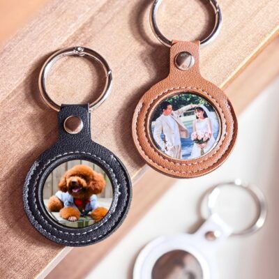New Custom Pet Dog Cat Photo Keychain - Handmade DIY Charm Memorial Gift for Girlfriend