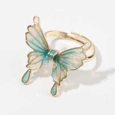 Chinoiserie Immortal Butterfly Adjustable Ring