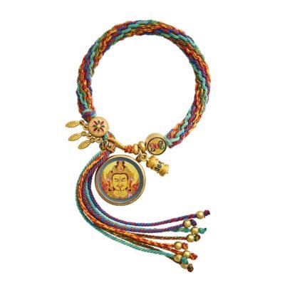 999 Silver Tibetan Thangka Feng Shui Lucky Bracelet