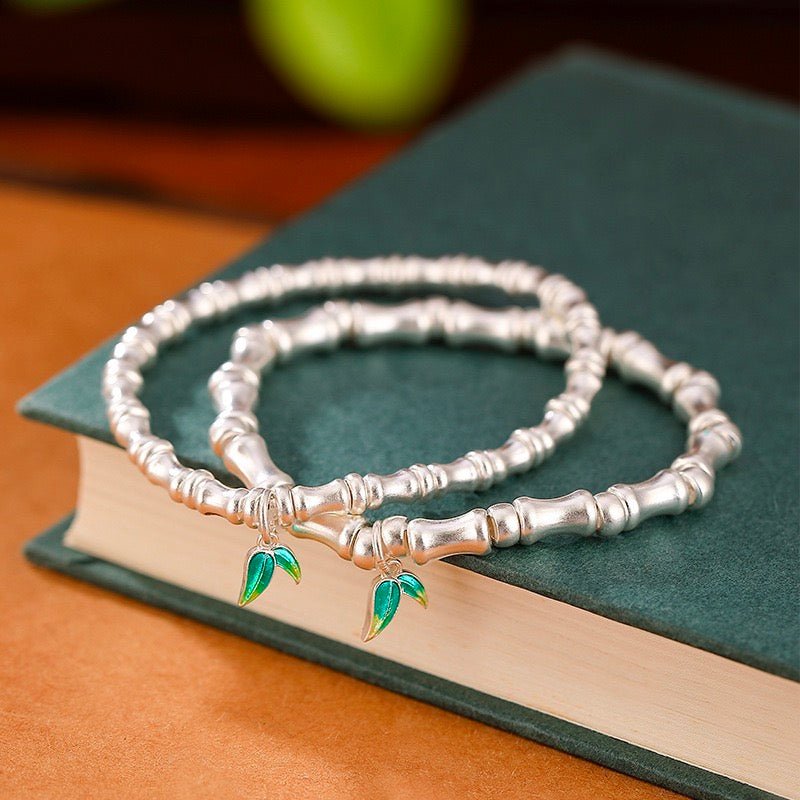 Sterling Silver Bamboo Leaf Bracelet